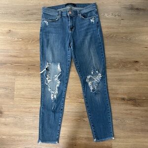 J Brand Cropped Distressed Jeans